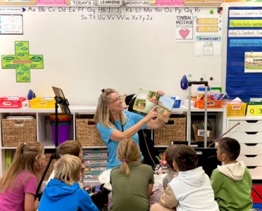 Author brings storytelling, songs to schools